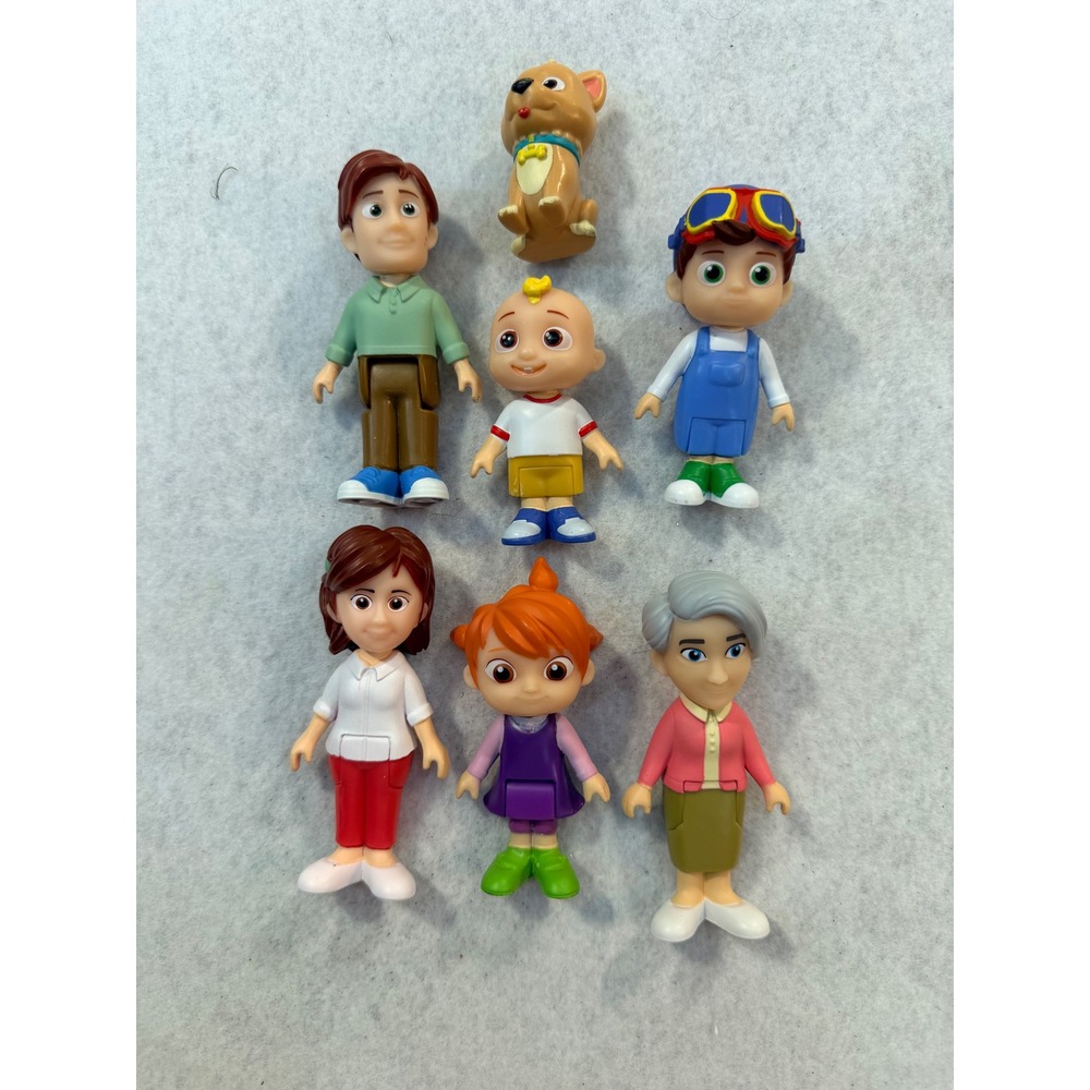 Cocomelon Friends and Family Figure Set 7pc JJ TomTom YoYo Bingo Jazwares 2021